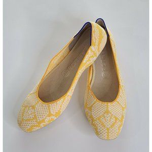 Rothy's Yellow and White Flats
